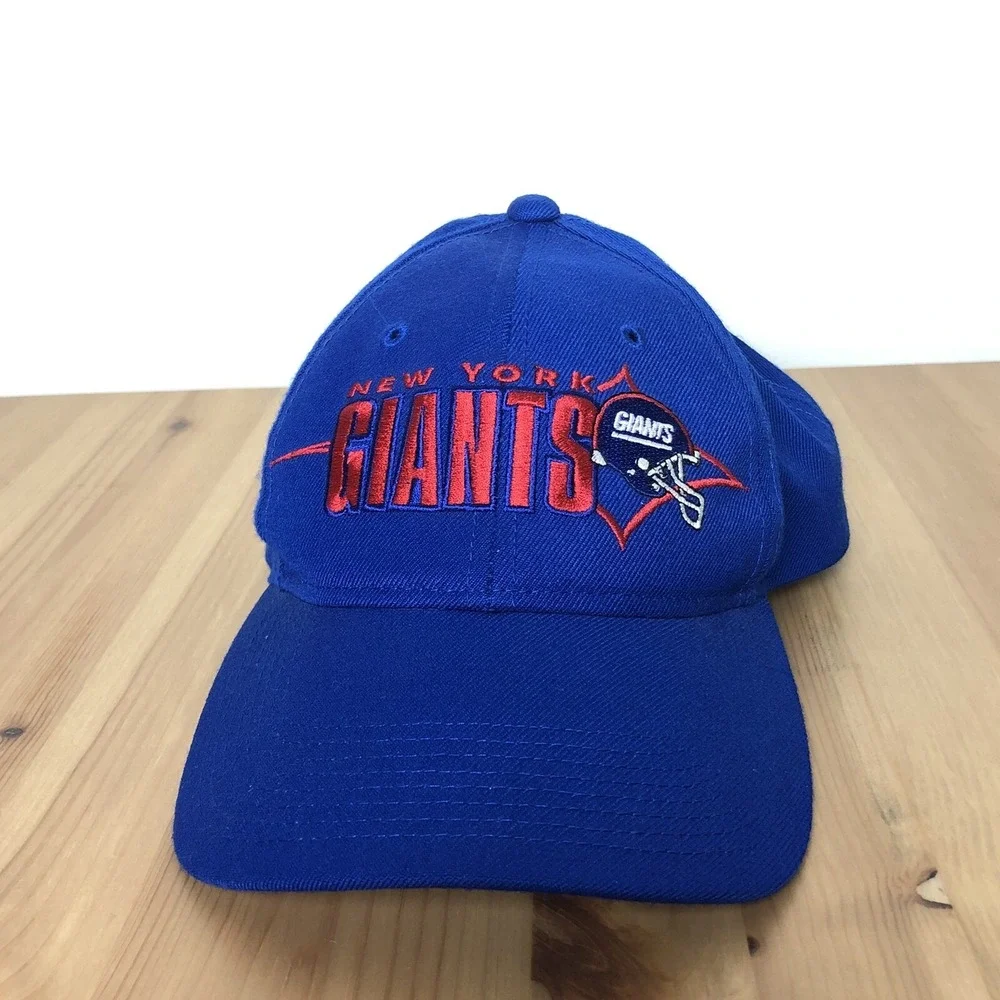 Vtg New York Giants Starter NFL Pro Line Hat Cap Blue Red White